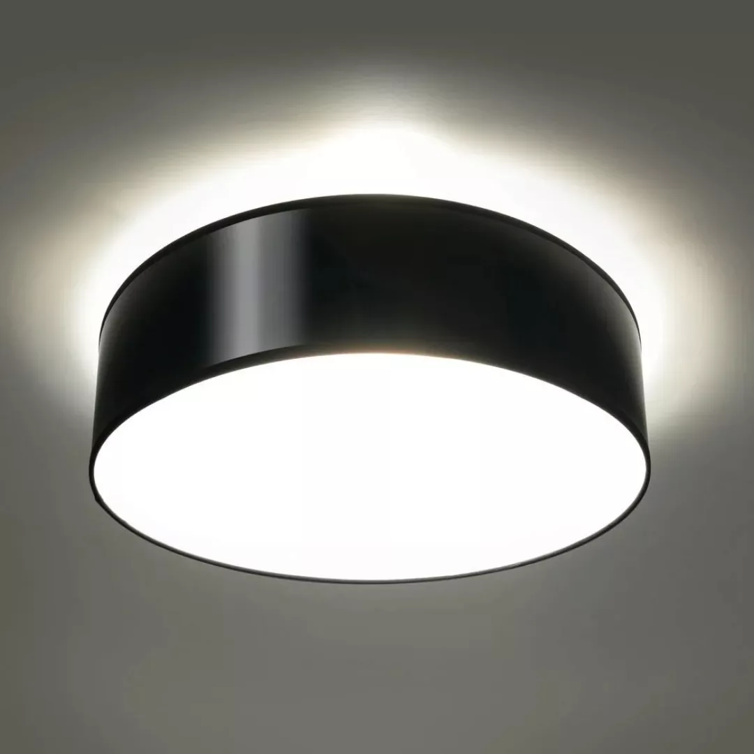 famlights | Deckenleuchte Annalena in Schwarz E27 max. 2 x 60W 350 mm günstig online kaufen