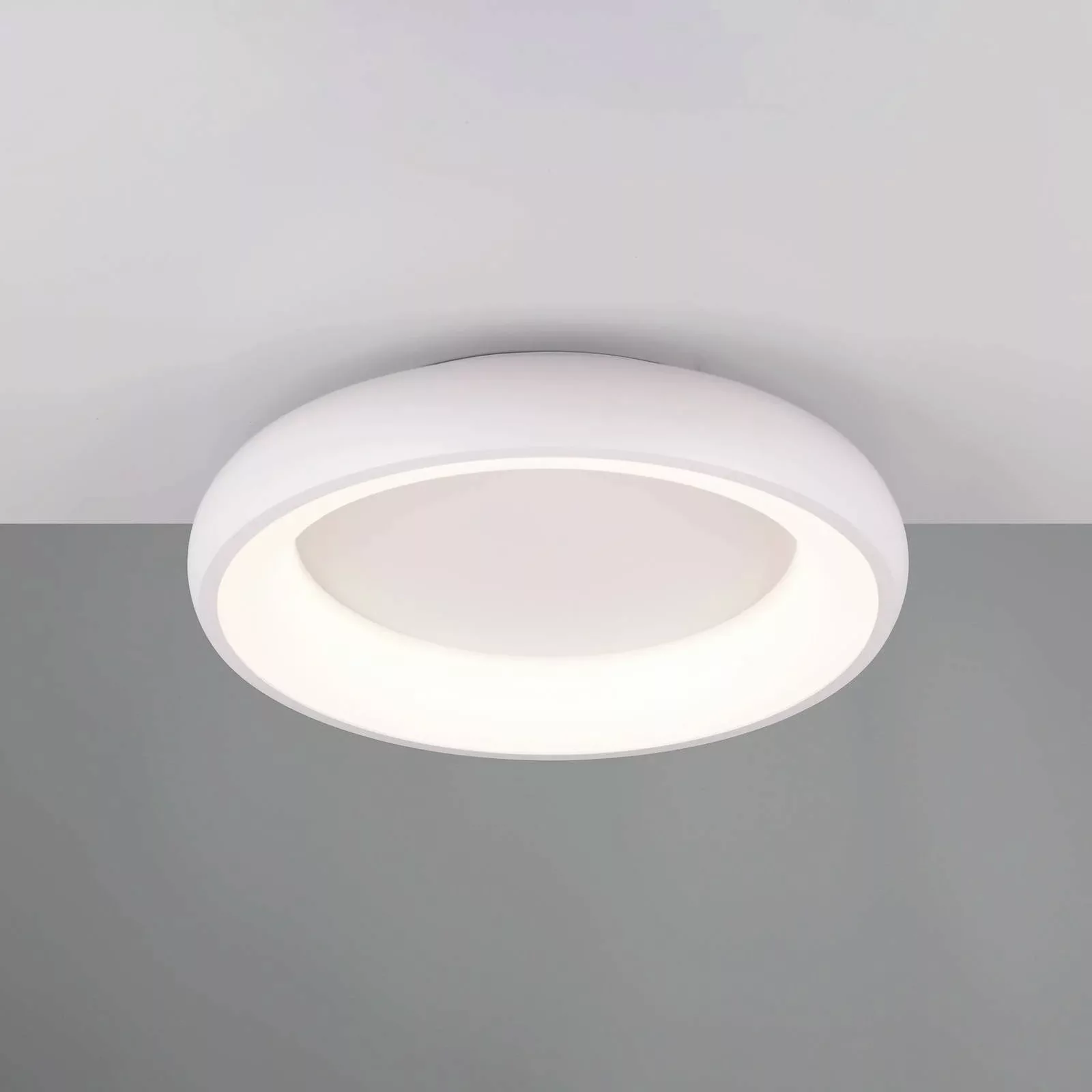 LED-Deckenlampe Cardona, Ø 46,5 cm, weiß matt, Metall, CCT günstig online kaufen