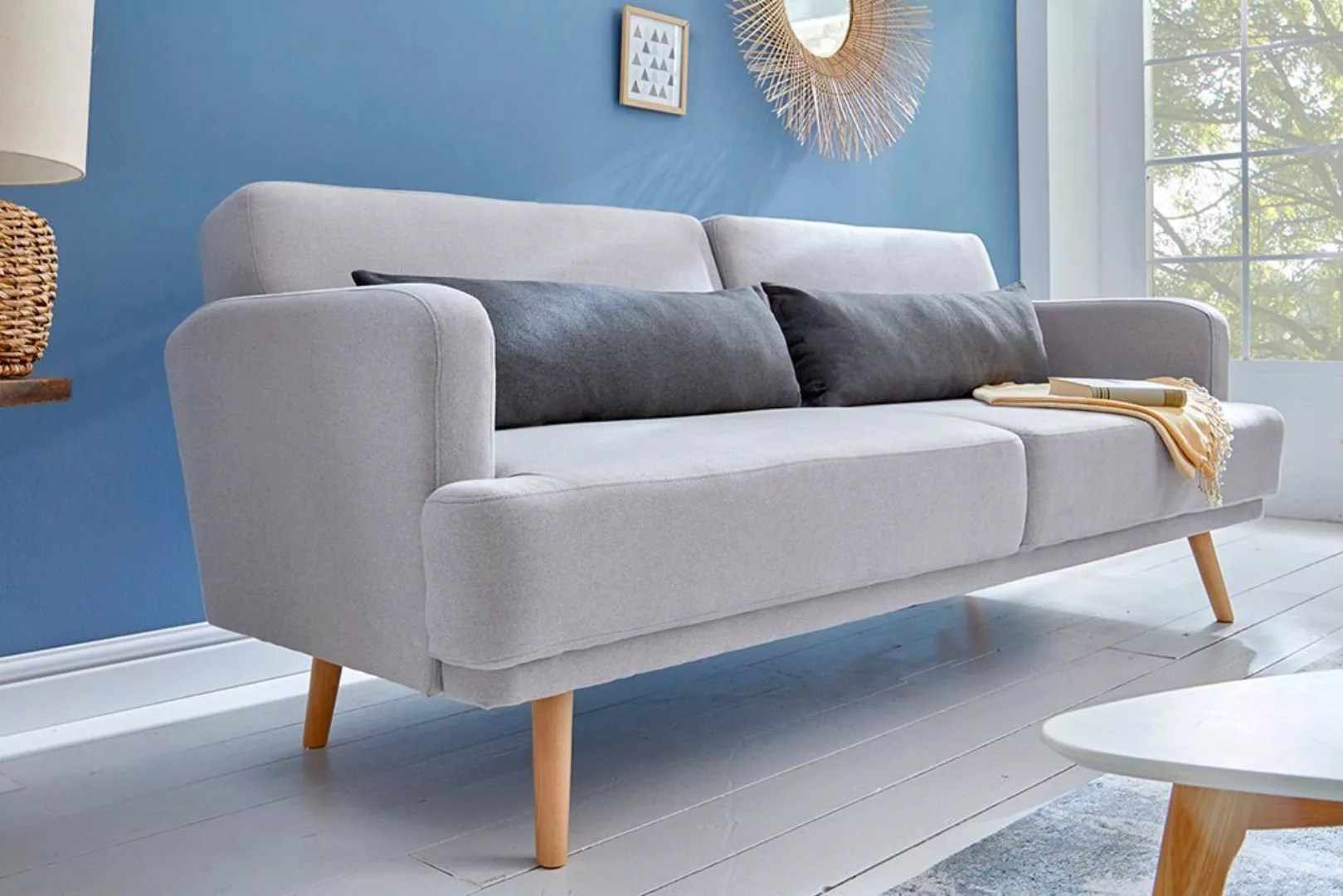 riess-ambiente Schlafsofa STUDIO 200cm grau, mit Bettfunktion günstig online kaufen