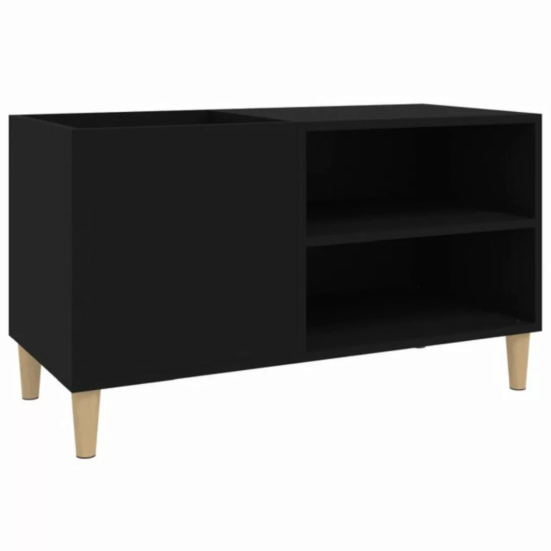 vidaXL Beistellschrank Plattenschrank Schwarz 84,5x38x48 cm Holzwerkstoff günstig online kaufen