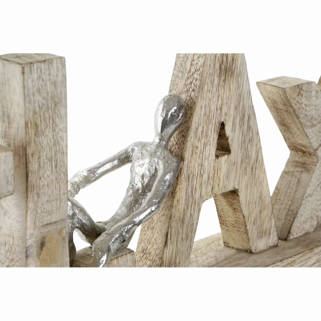 Deko-figur Dkd Home Decor Relax Silberfarben Aluminium (58 X 7 X 22 Cm) günstig online kaufen