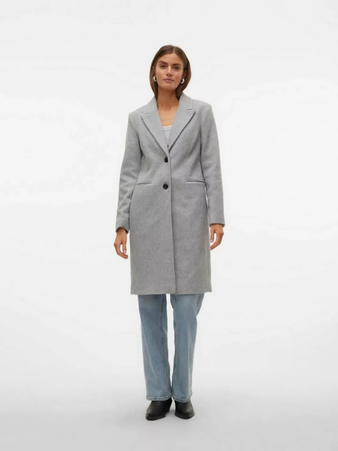 Vero Moda Langmantel VMBLAZA HERINGBONE LONG WOOL COAT GA BOO günstig online kaufen