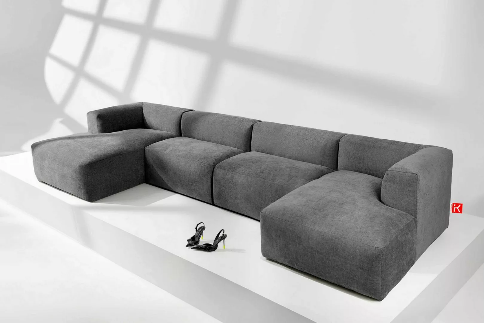 KONSIMO Wohnlandschaft BUFFO Ecksofa U-Form, hergestellt in der EU, extrem günstig online kaufen