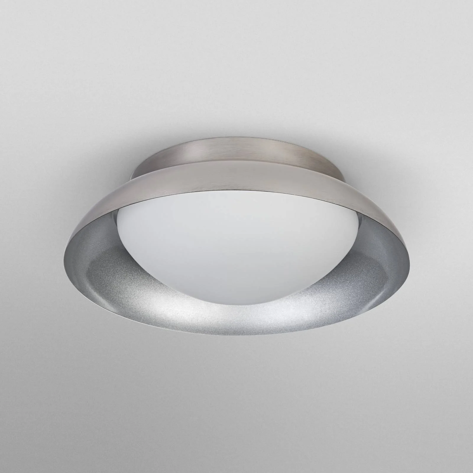 OSRAM Deckenleuchte ORBIS MILAN, nickel, Ø 31 cm Metall/Glas günstig online kaufen