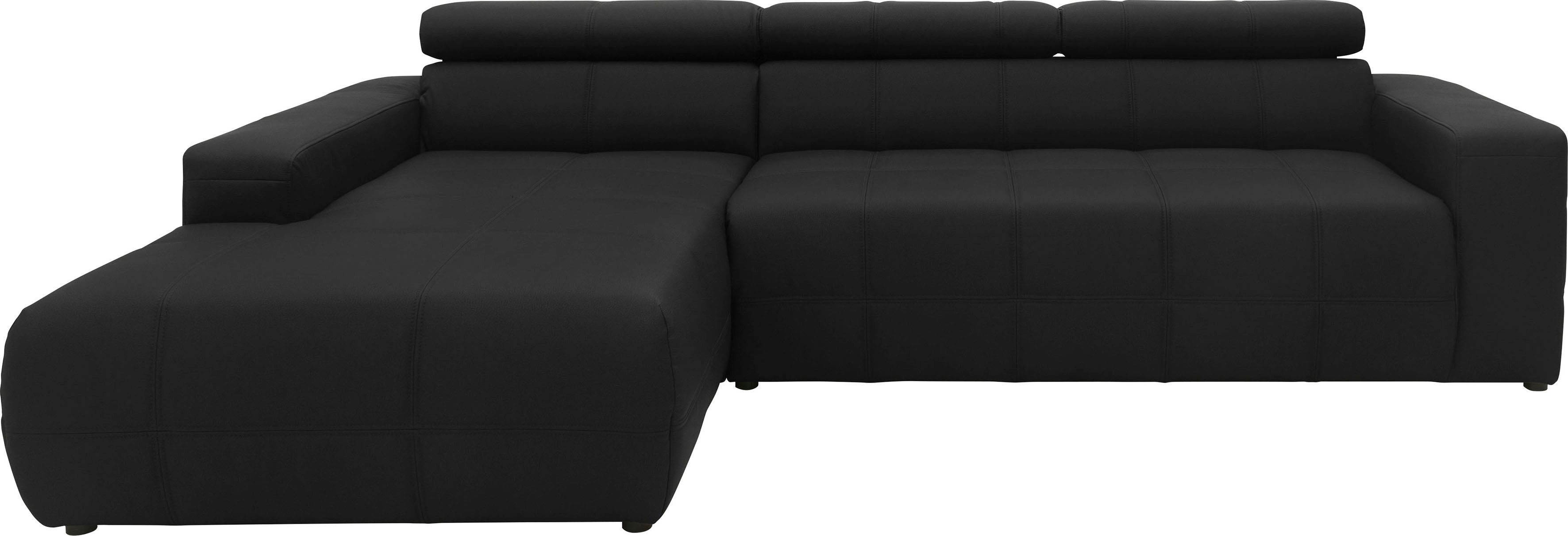 DOMO collection Ecksofa "Brandon B/T/H: 289/177/80 cm, whlw. mit Sitztiefen günstig online kaufen