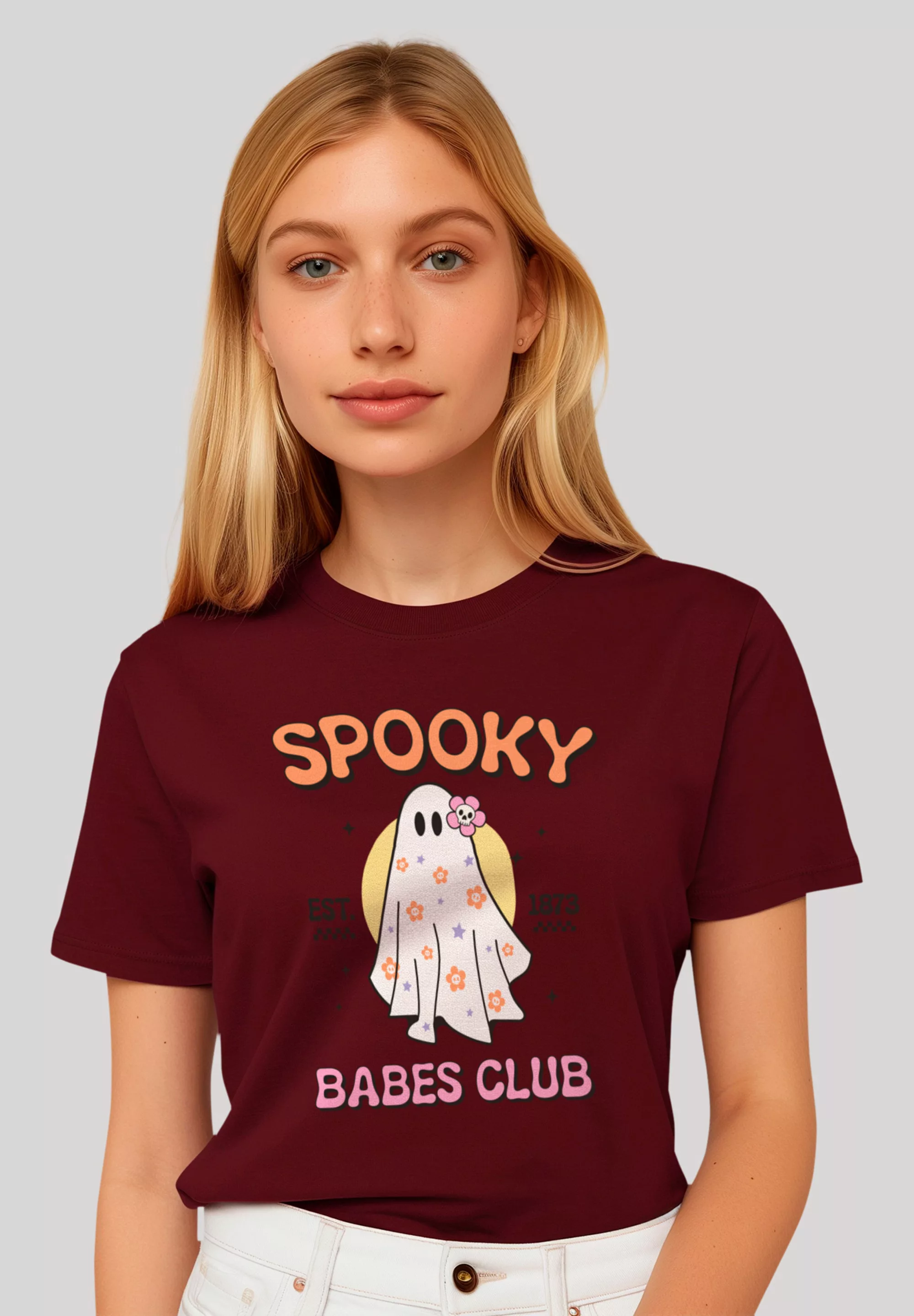 F4NT4STIC T-Shirt "Retro Halloween Spooky Babes Club", Premium Qualität, Ha günstig online kaufen