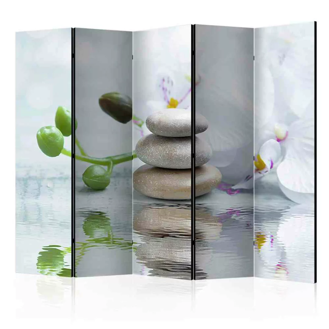 Raumteiler Paravent mit Zen Motiv 225 cm breit günstig online kaufen