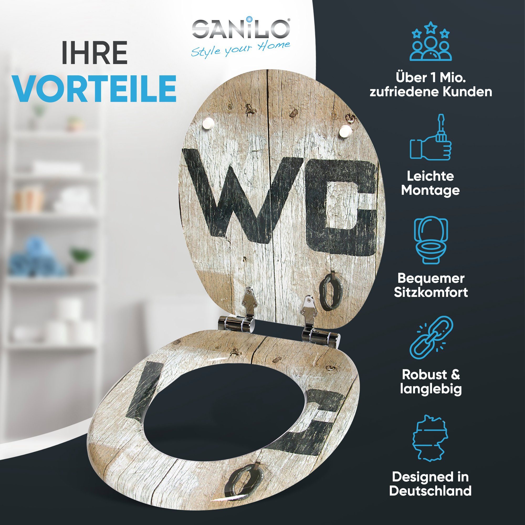 Sanilo WC-Sitz Old Style, mit Absenkautomatik, günstig online kaufen