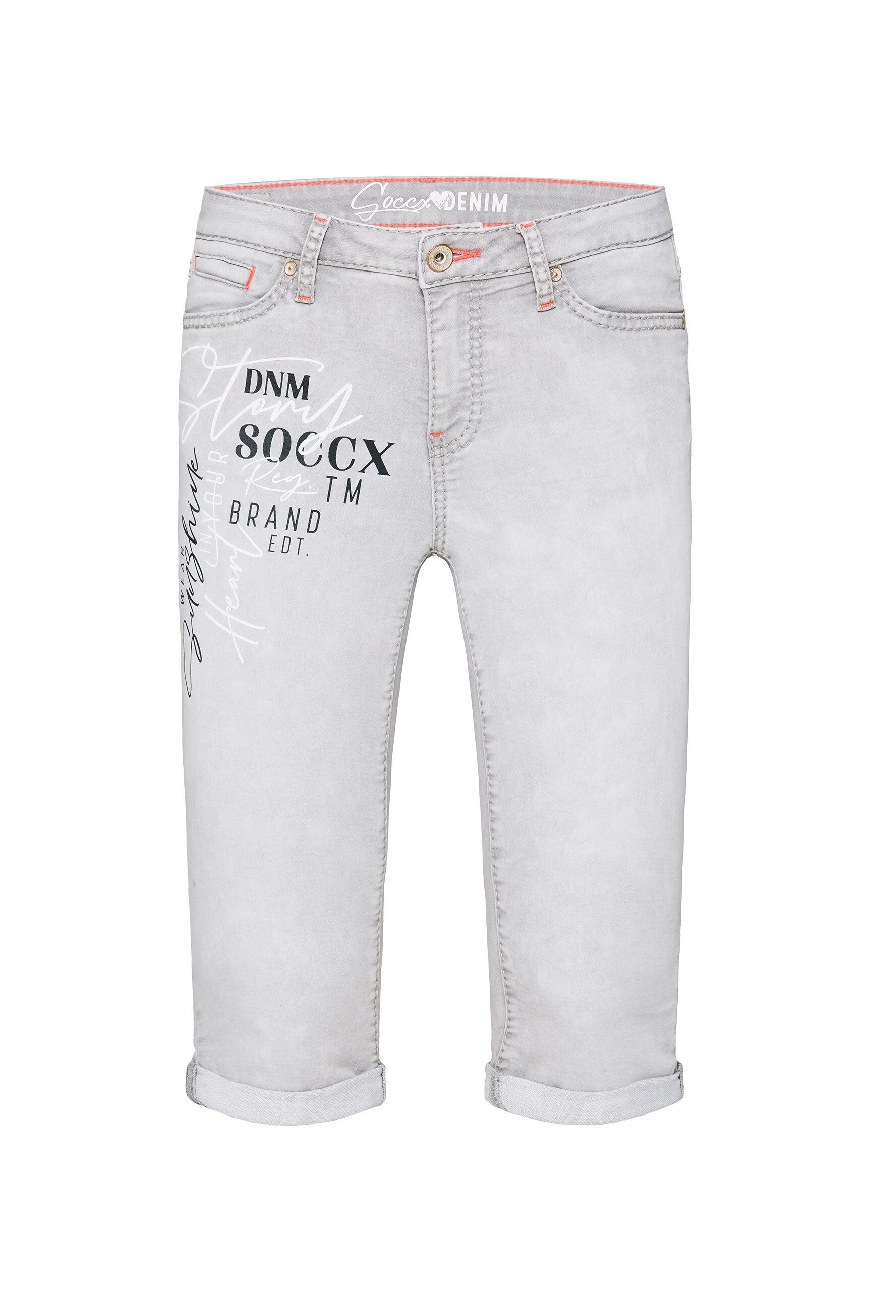 SOCCX Jeansshorts, mit Wording-Print günstig online kaufen