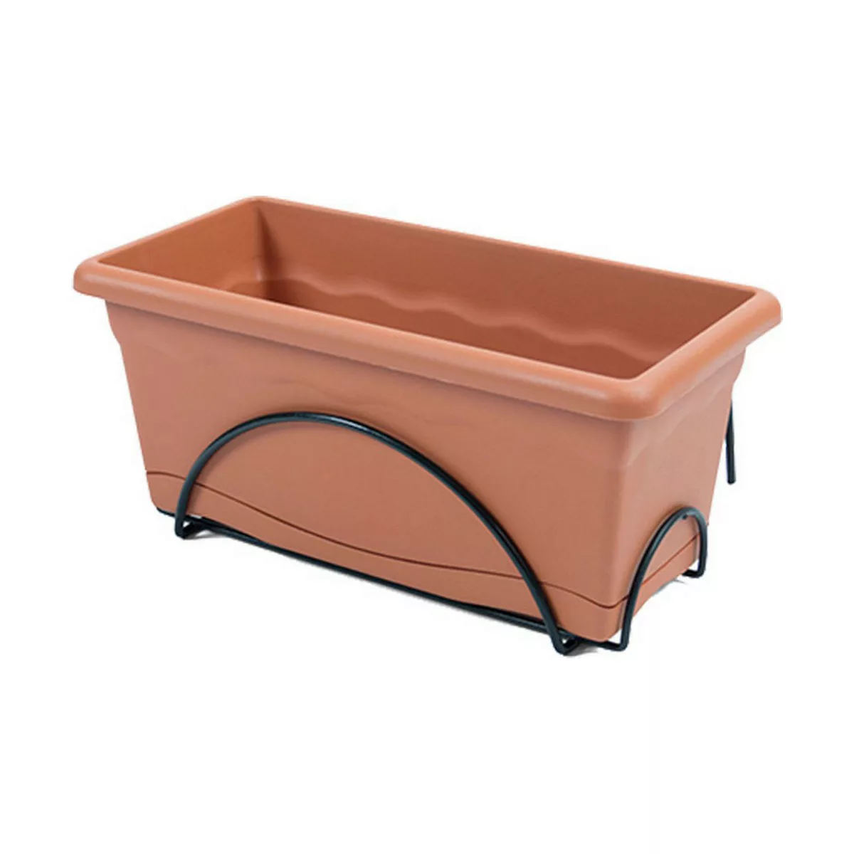 Blumenkasten Mit Unterteller Plastiken Terrakotta Pp (40 X 24 Cm) günstig online kaufen