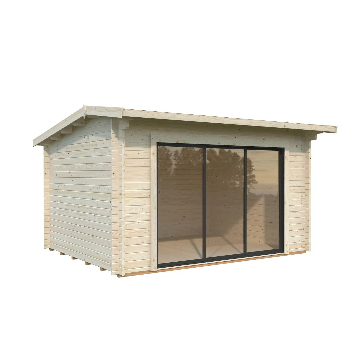 Palmako Gartenhaus Ines Slide Transparent Tauchgrundiert 390 cm x 300 cm günstig online kaufen