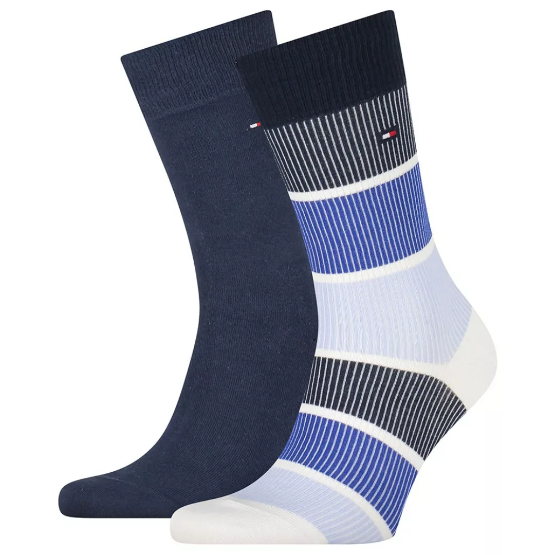 Tommy Hilfiger Rib Color Block Socken 2 Paare EU 43-46 Navy günstig online kaufen