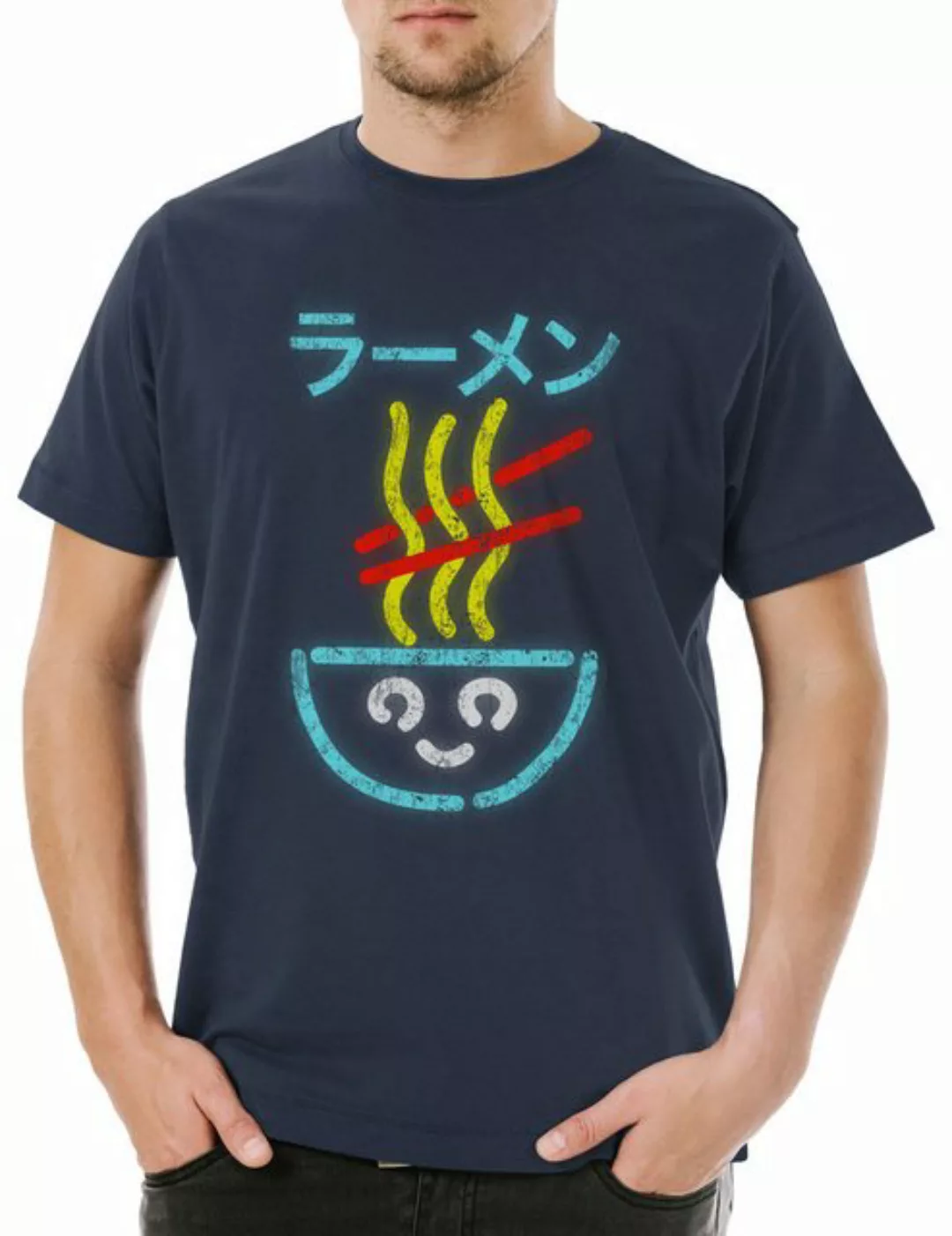 Urban Backwoods Print-Shirt Hot Neon Noodles Herren T-Shirt Ramen Nippon Ja günstig online kaufen