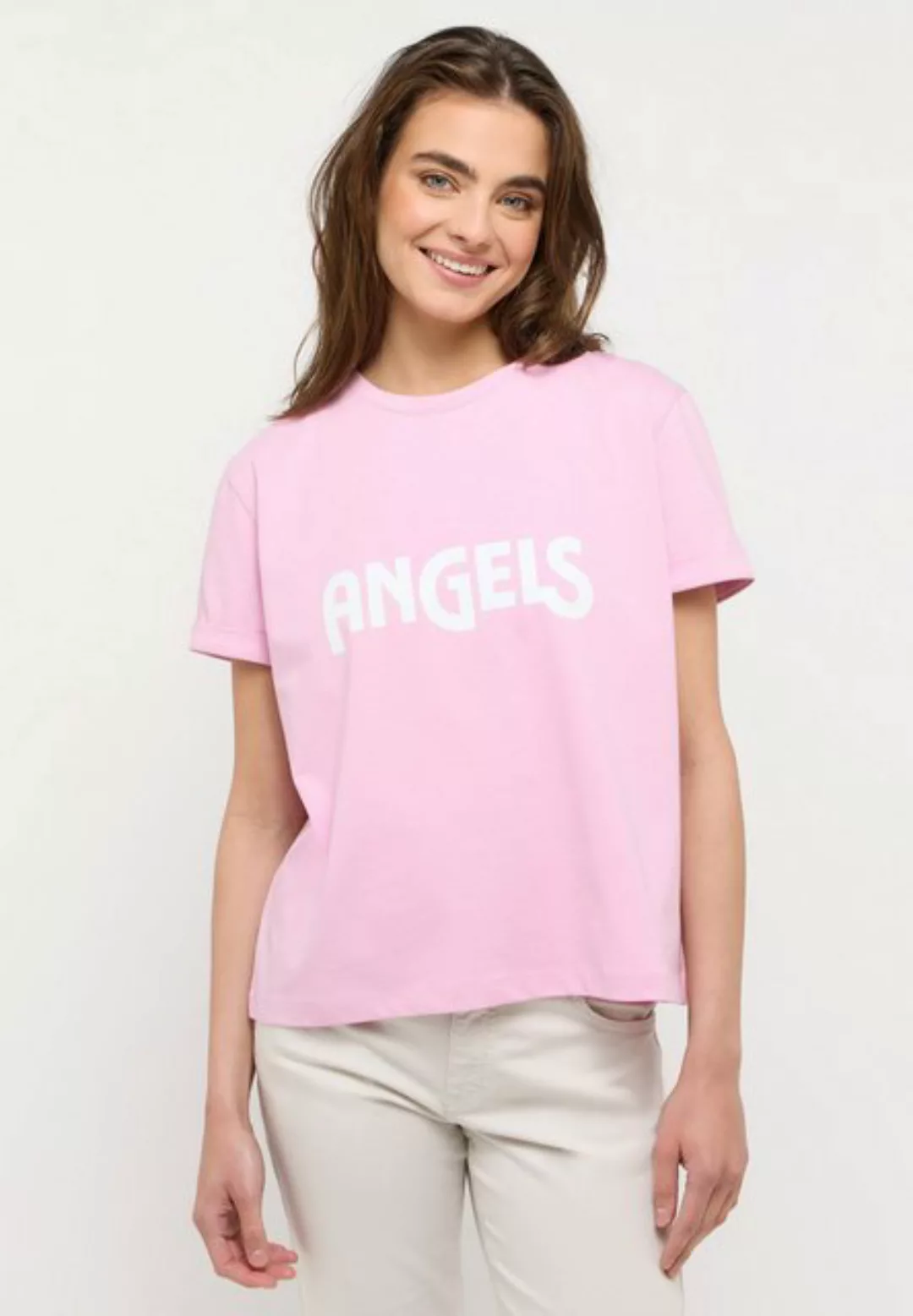 ANGELS Rundhalsshirt T-Shirt Angels Logo Print günstig online kaufen