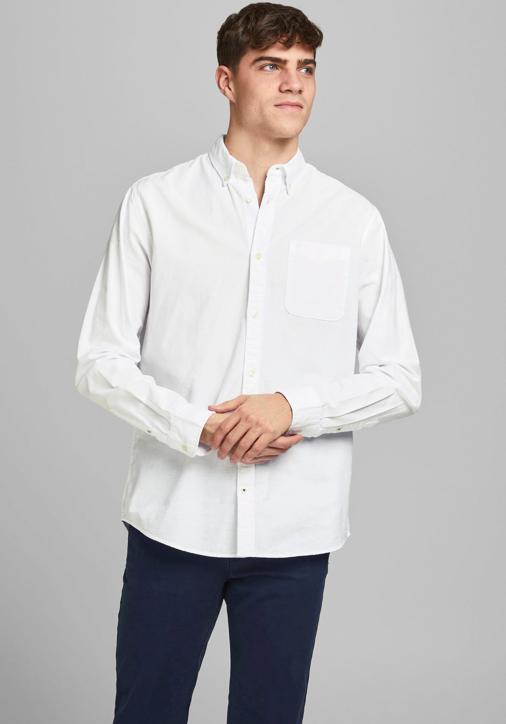 Jack & Jones Langarmhemd "OXFORD SHIRT" günstig online kaufen