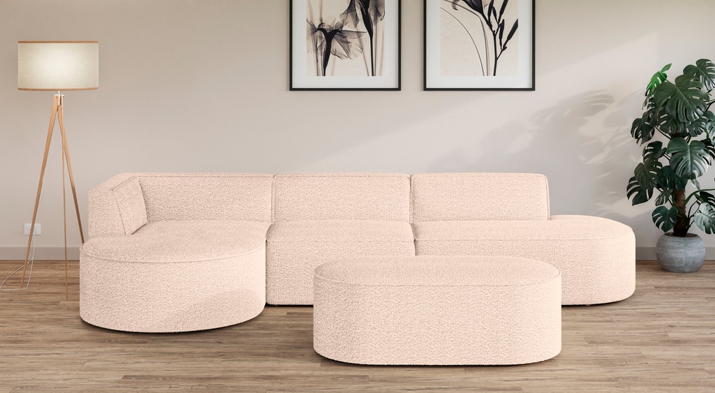 andas Ecksofa "EIVIND Designer Sofa mit Ottomane rechts/links, B/T/H: 343/1 günstig online kaufen