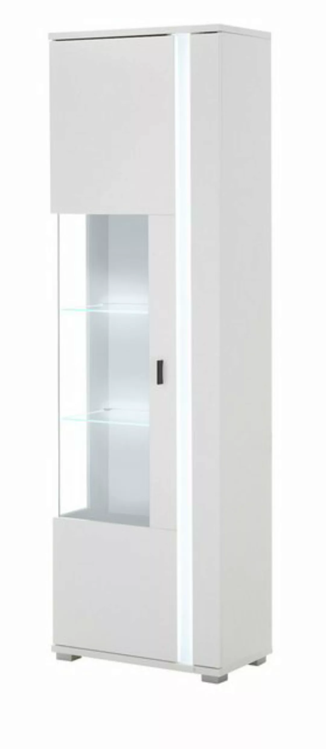 Furn.Design Vitrine Bellport (Glasvitrine in weiß matt, 55 x 200 cm) mit So günstig online kaufen