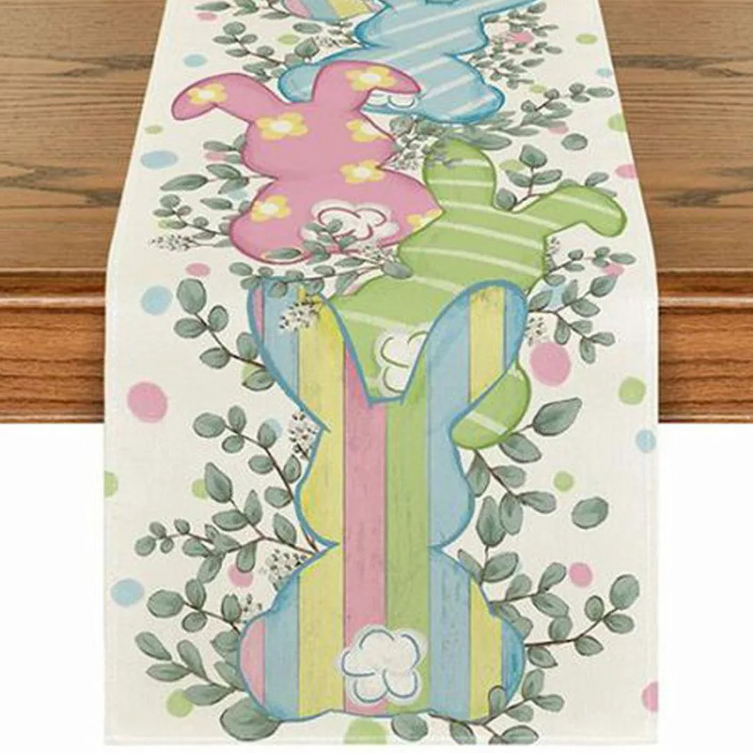 Kaket Tischläufer Tischdecke Druck Häschen Osterhase günstig online kaufen