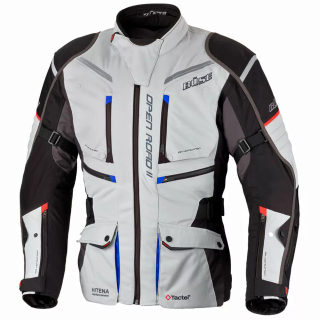 Büse Motorradjacke Büse Open Road II Textiljacke hellgrau Herren günstig online kaufen