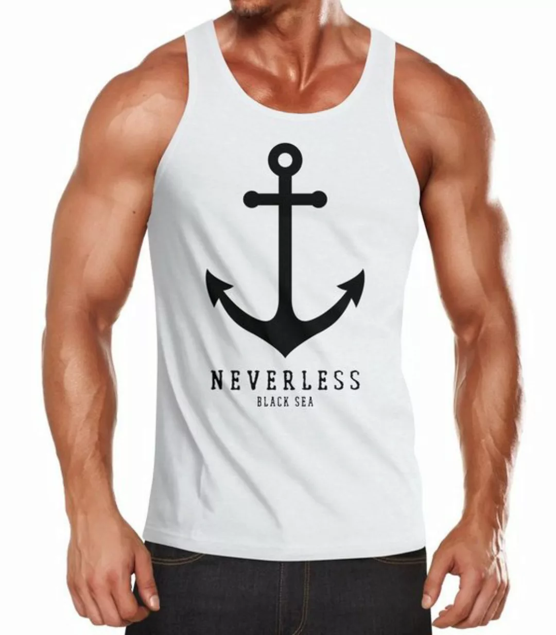 Neverless Tanktop Herren Tank-Top Anker Muskelshirt Muscle Shirt Neverless® günstig online kaufen