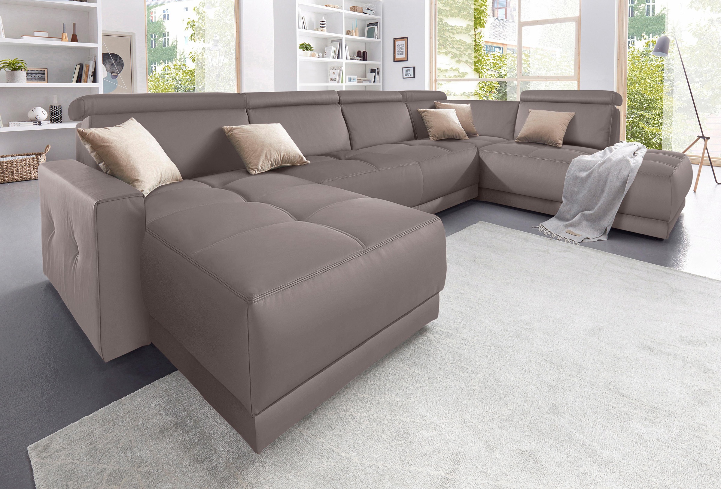 DOMO collection Wohnlandschaft "Ava moderne Sitzheftung mit toller Doppelna günstig online kaufen