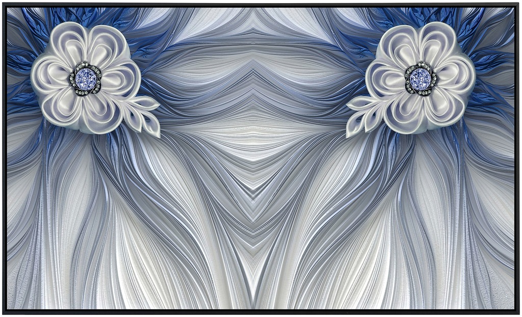 Papermoon Infrarotheizung »Muster mit Blumen blau«, sehr angenehme Strahlun günstig online kaufen