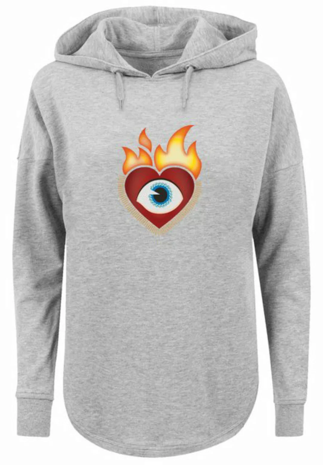 emoji couture Hoodie Heart on flames eye and golden beads Premium Qualität günstig online kaufen