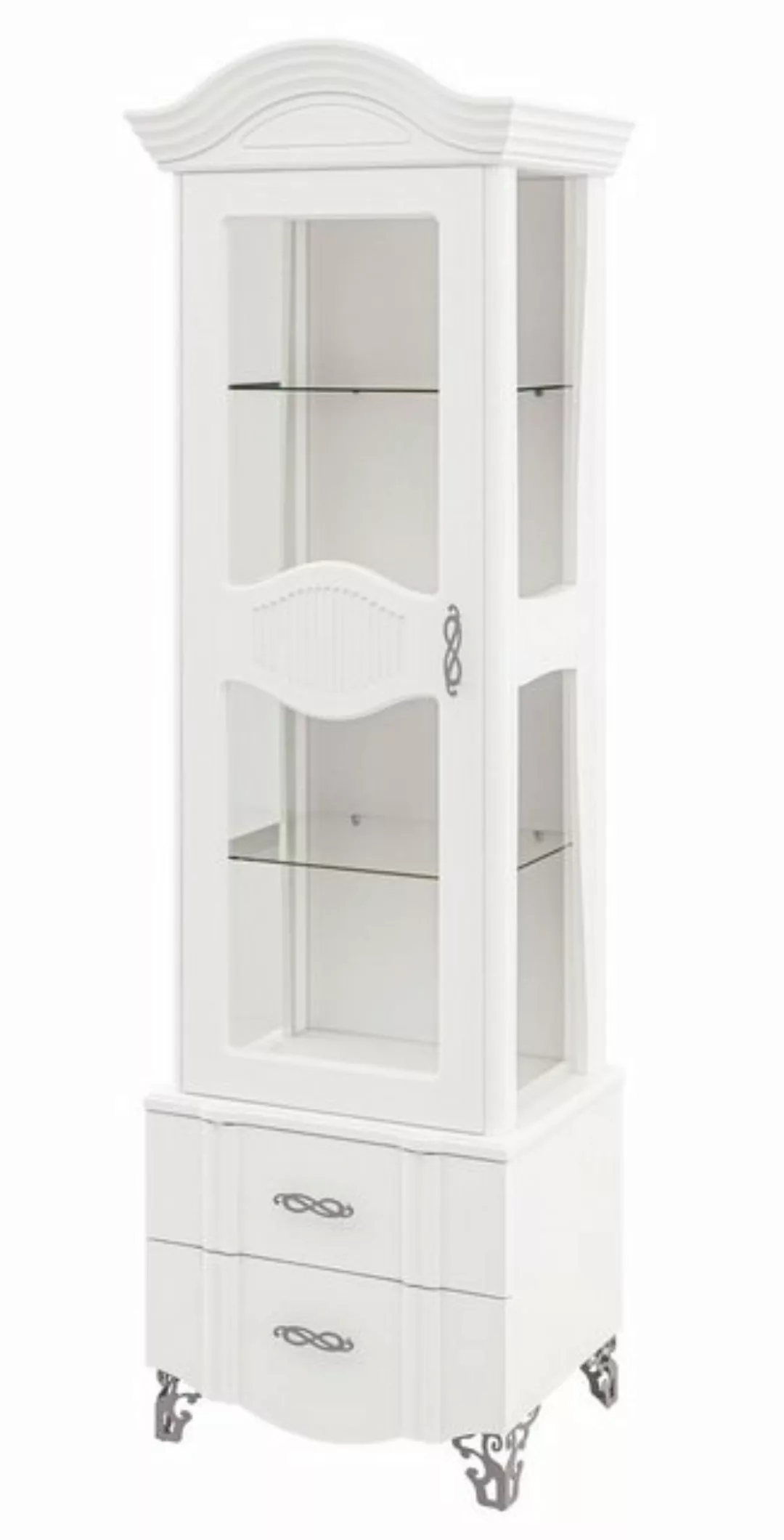 Feldmann-Wohnen Glasvitrine Sofie (1-St) 64x47x210cm, 1-türig mit Hochglanz günstig online kaufen