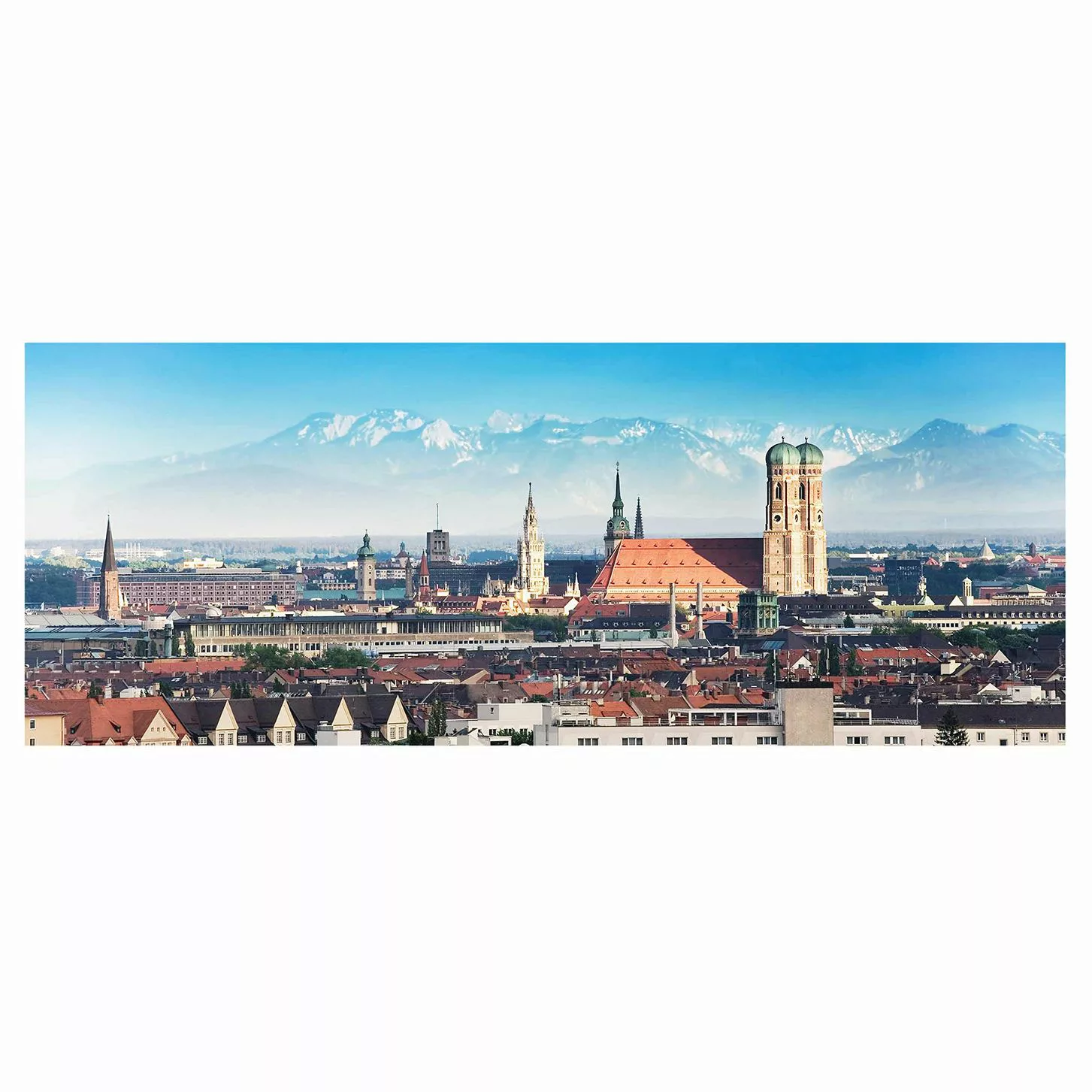 Glasbild Architektur & Skyline - Panorama München günstig online kaufen