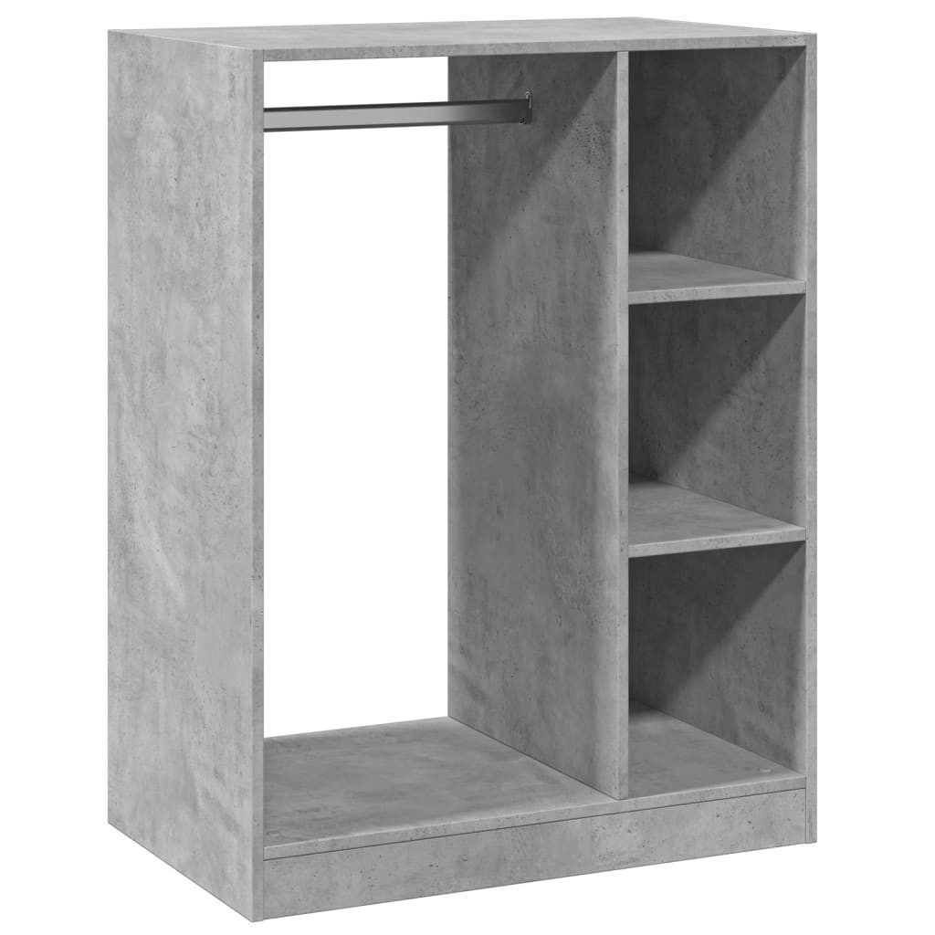 vidaXL Kleiderständer Kleiderschrank Betongrau 77x48x102 cm günstig online kaufen