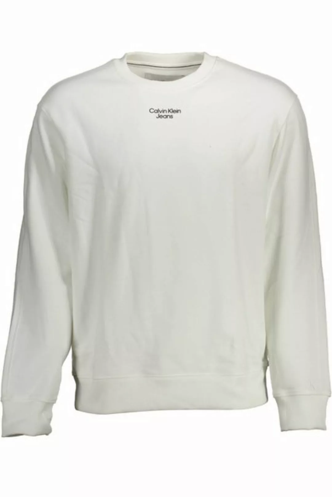 Calvin Klein Jeans Sweatshirt Weißes Herren-Sweatshirt mit Rundhals und günstig online kaufen