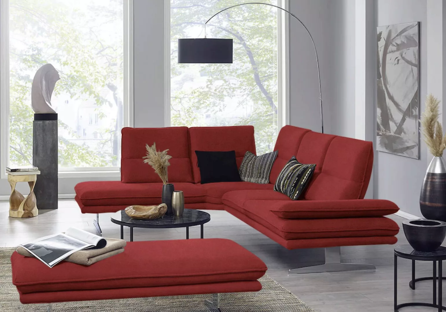 W.SCHILLIG Ecksofa "broadway, Designsofa, mit tollem Sitzkomfort, L-Form", günstig online kaufen