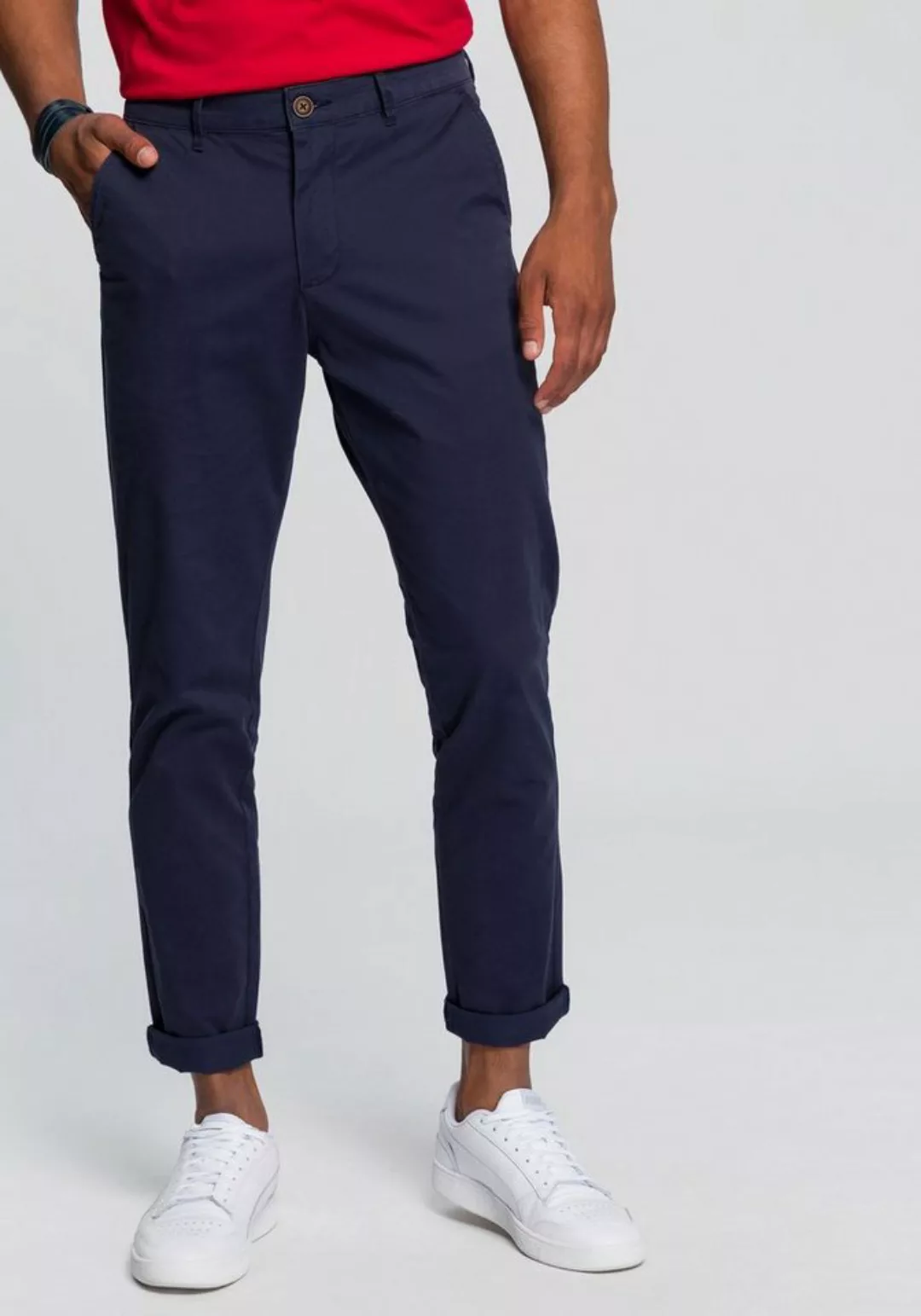 Jack & Jones Herren Chino Hose JJIMARCO JJDAVE AKM NAVY BLAZER - Slim Fit B günstig online kaufen