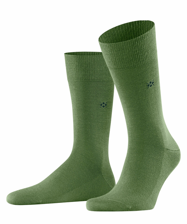 Burlington Leeds Herren Socken, 40-46, Grün, Uni, Schurwolle, 21007-765602 günstig online kaufen