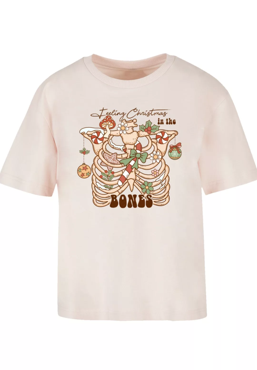 F4NT4STIC T-Shirt "Feeling Weihnachten in the bones", Premium Qualität, Wei günstig online kaufen