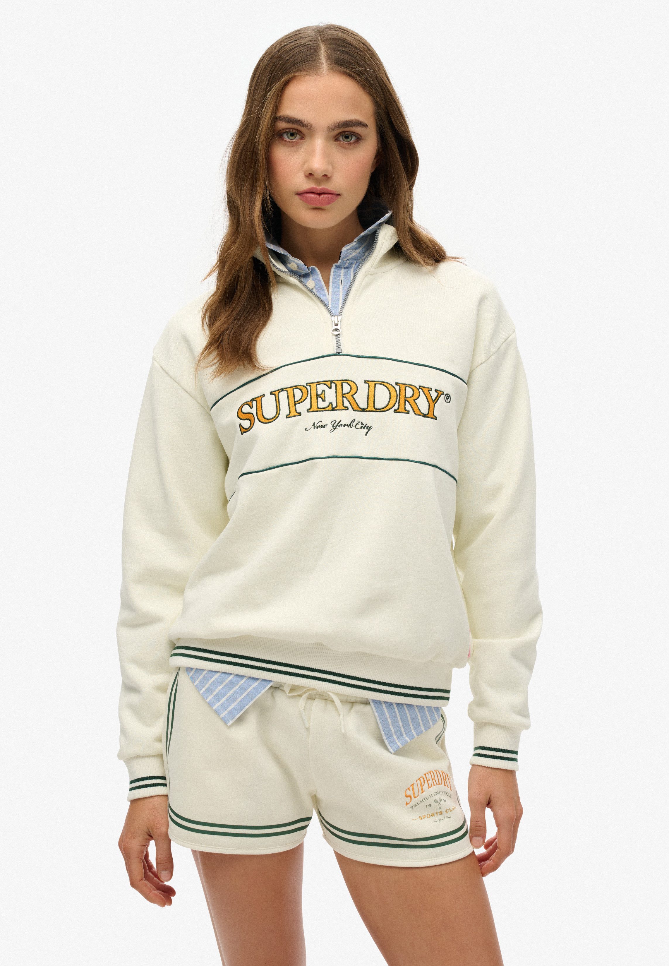 Superdry Sweatshirt COUNTRY CLUB LOOSE HALF günstig online kaufen