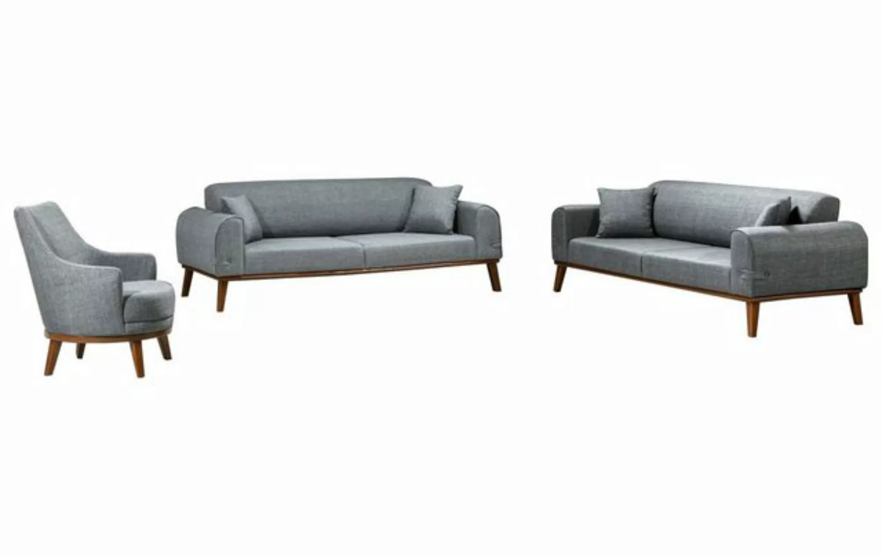 JVmoebel Sofa, Sofagarnitur 3 + 3 + 1 Sitzer Set Design Sofa Polster Couche günstig online kaufen