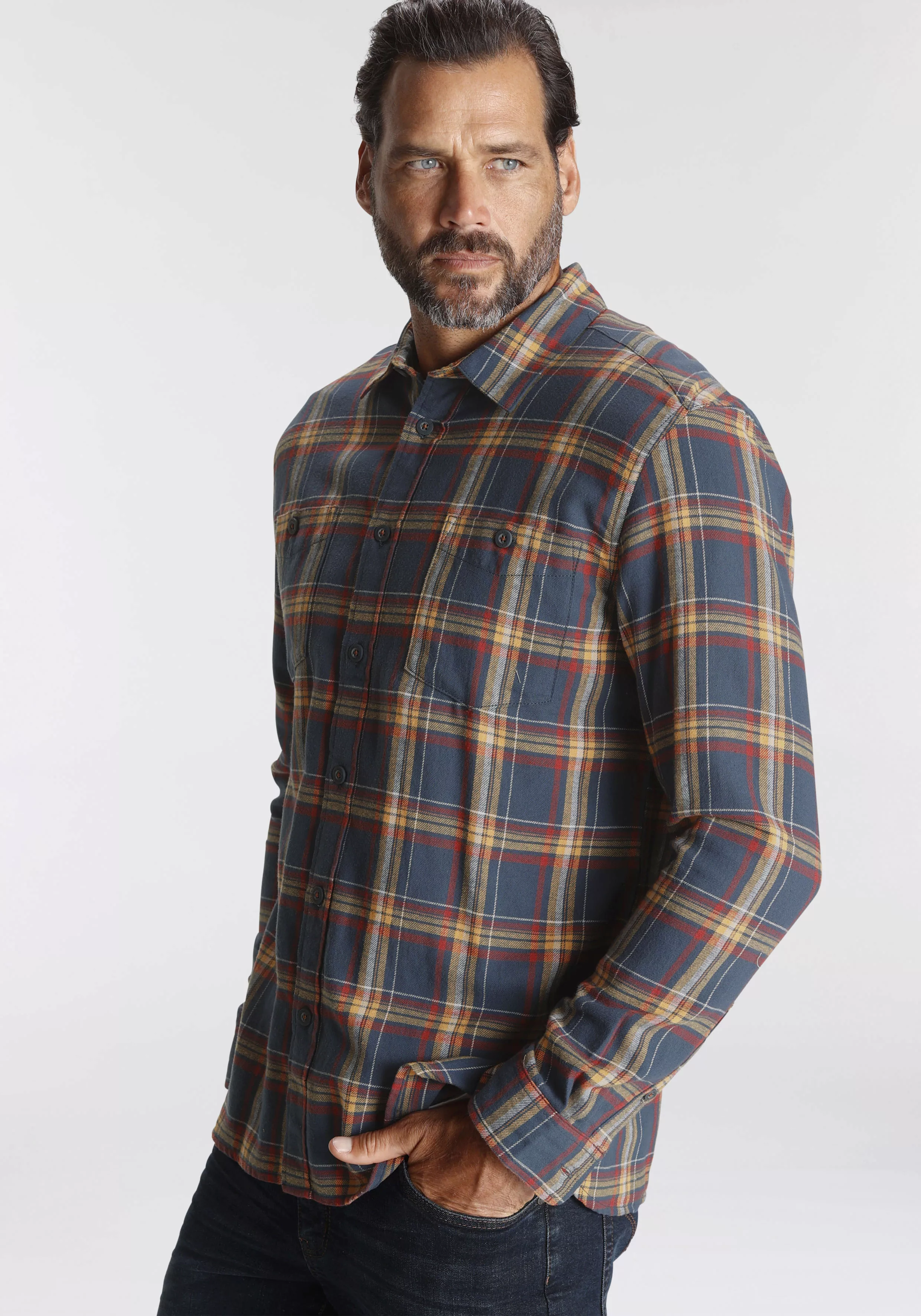 Mans World Flanellhemd, mit Brusttaschen günstig online kaufen