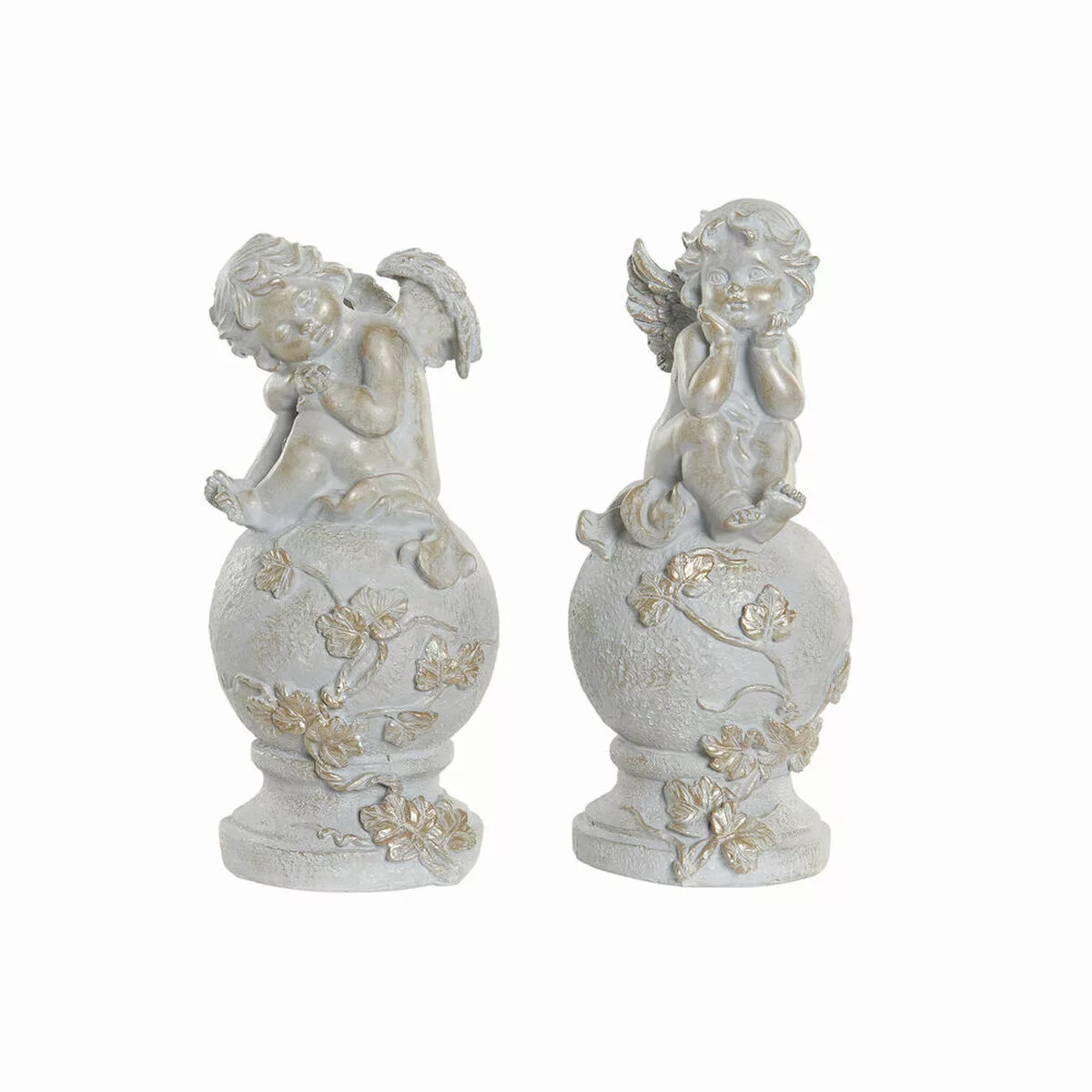 Deko-figur Dkd Home Decor Harz Engel (2 Pcs) günstig online kaufen