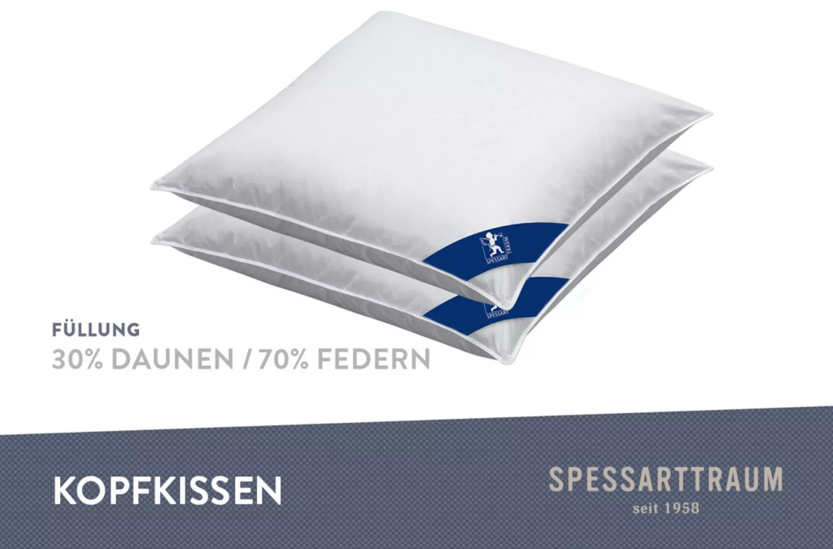 SPESSARTTRAUM Federkissen »FIRST CLASS«, Füllung: 70% Federn, 30% Daunen, B günstig online kaufen