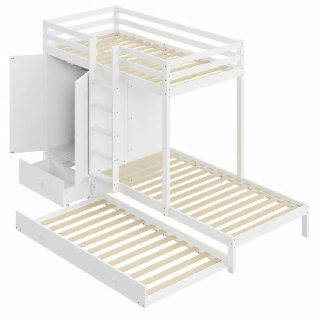 HAUSS SPLOE Etagenbett 90x200 mit Ausziehbett, Kleiderschrank, Schublade un günstig online kaufen