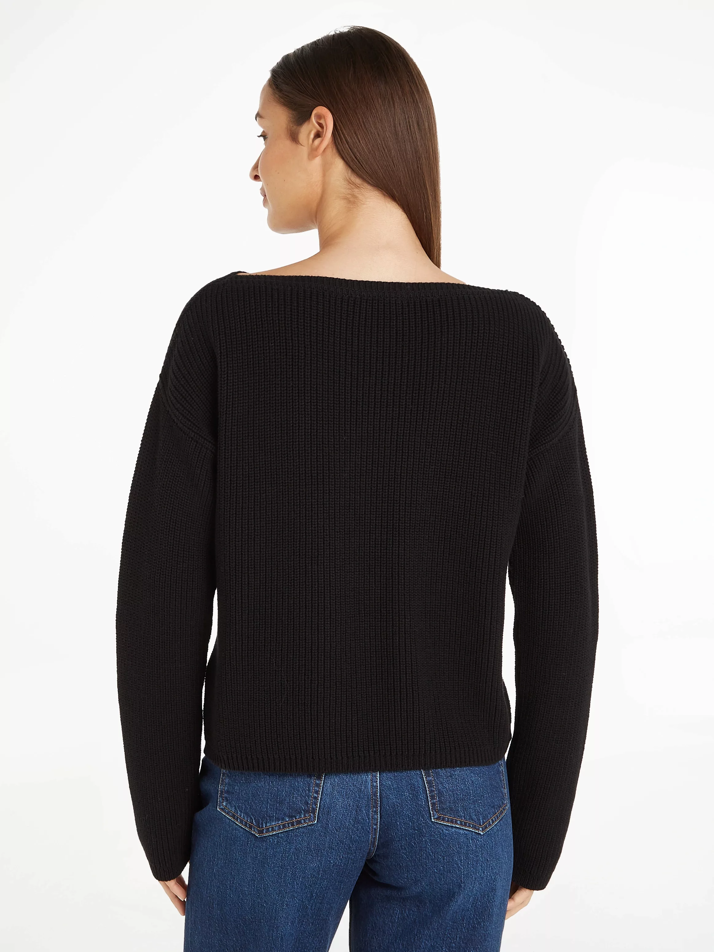 Tommy Hilfiger Strickpullover in Rippstrick-Optik günstig online kaufen