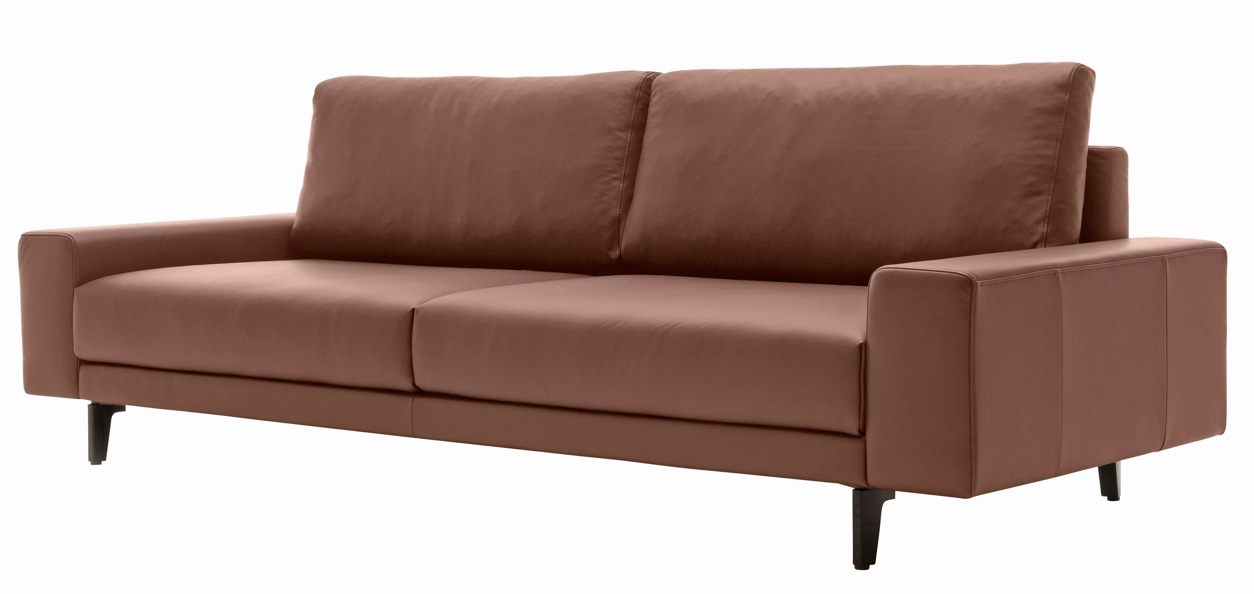 hülsta sofa 3-Sitzer »hs.450«, Armlehne breit niedrig, Alugussfüße in umbra günstig online kaufen