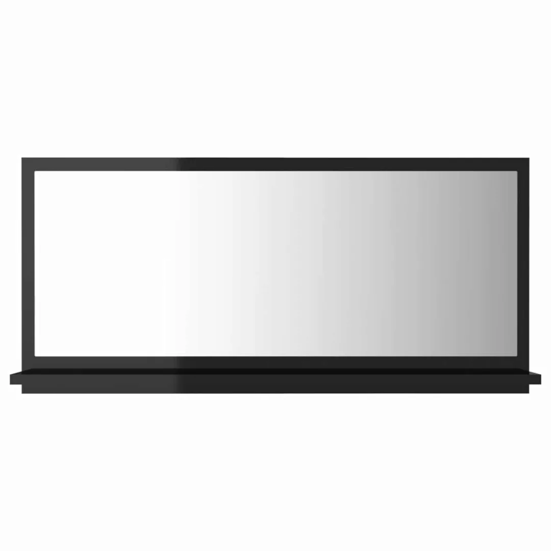 Badspiegel Hochglanz-schwarz 80x10,5x37 Cm Spanplatte günstig online kaufen