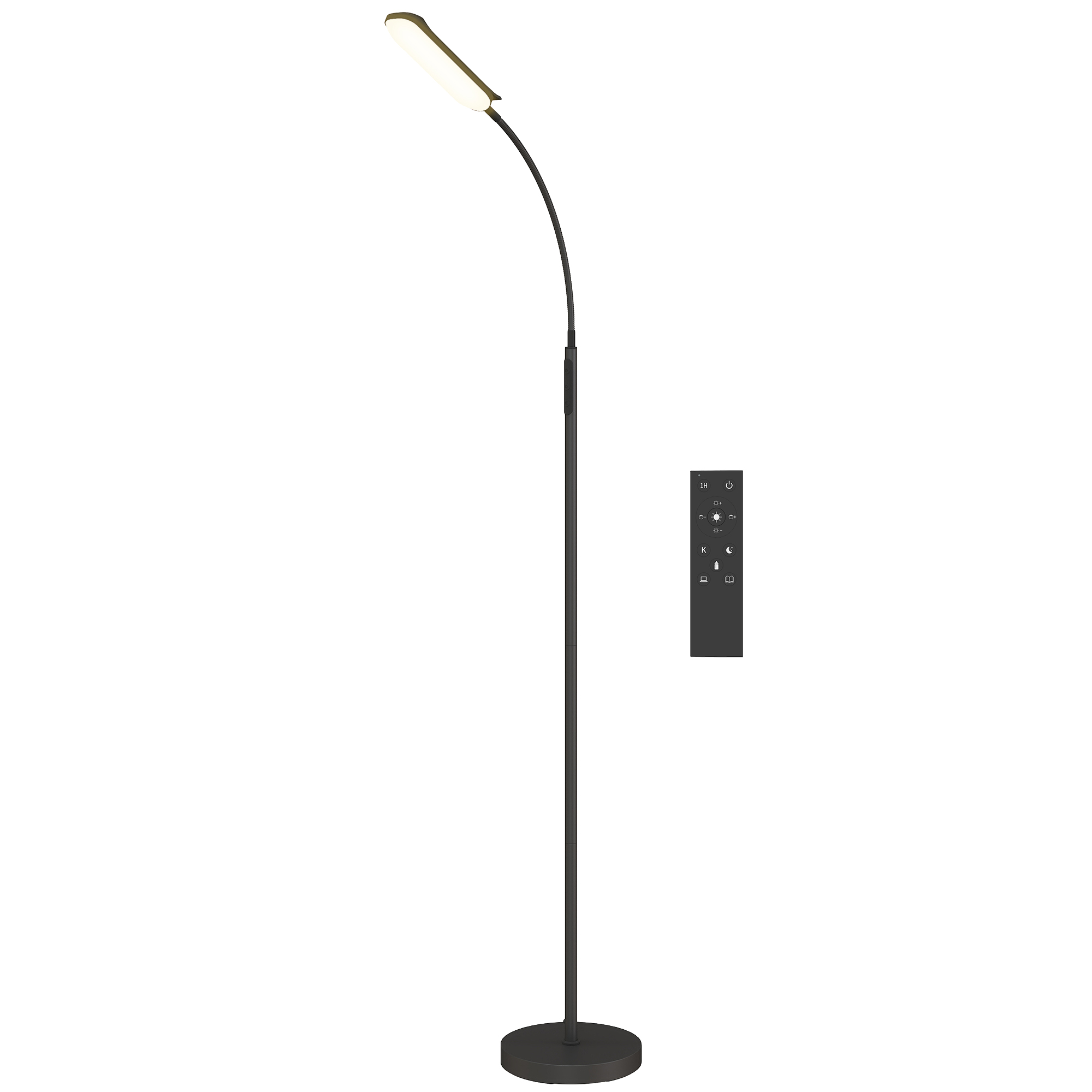 HOMCOM LED Stehlampe Dimmbar Stehleuchte mit Fernbedienung & Touch-Steuerun günstig online kaufen