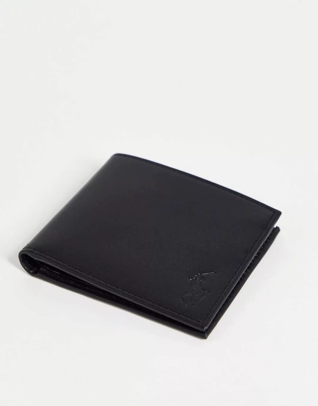 Polo Ralph Lauren – Klassische Brieftasche aus schwarzem Leder, exklusiv be günstig online kaufen