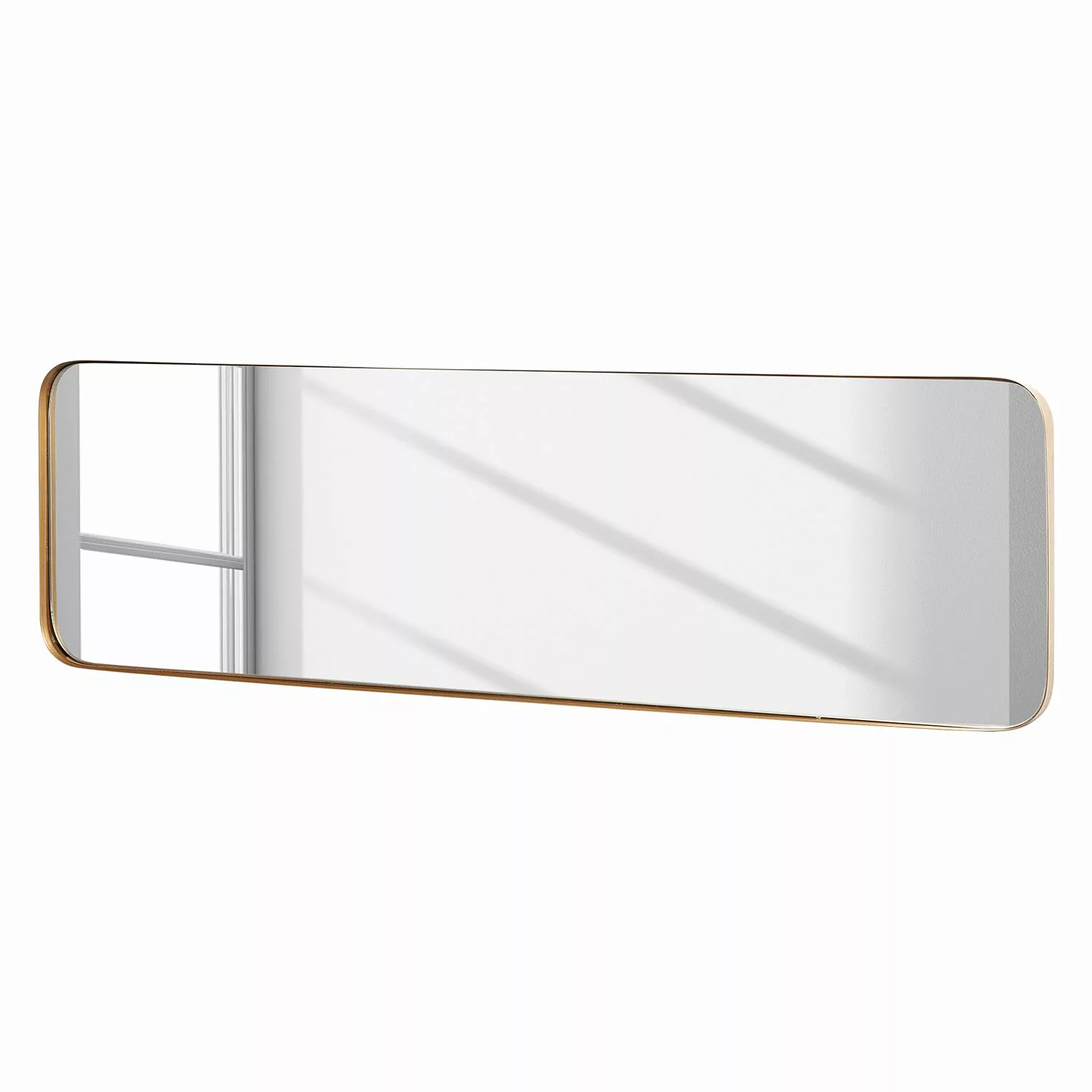 home24 Norrwood Spiegel Ibiracu II Gold Skandi Stahl 30x100x3 cm (BxHxT) günstig online kaufen