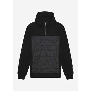Lyle & Scott  Sweatshirt Hybrid panelled interlock hoodie- jet black günstig online kaufen