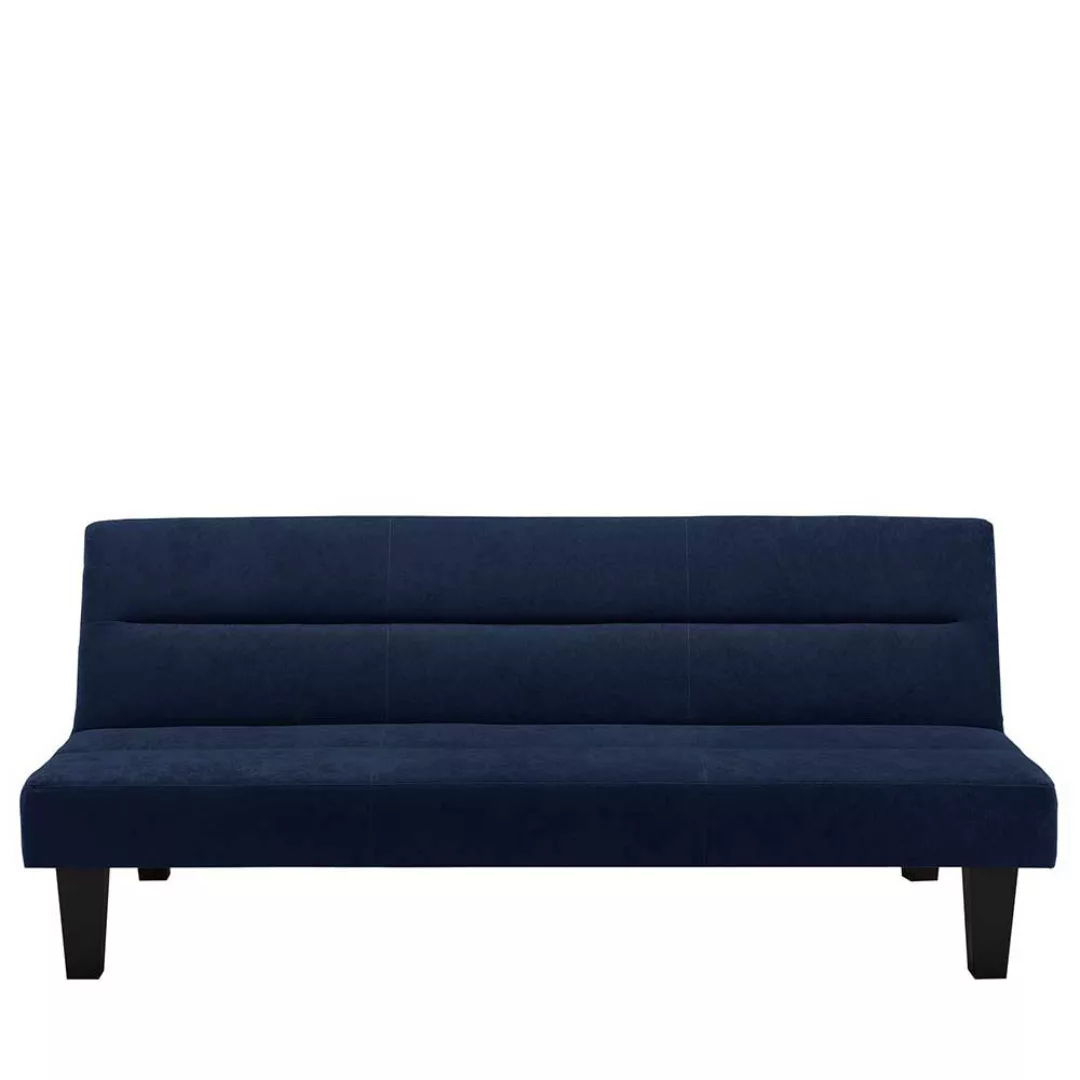 Funktions Sofa in Blau und Schwarz Rücken Klappmechanik günstig online kaufen