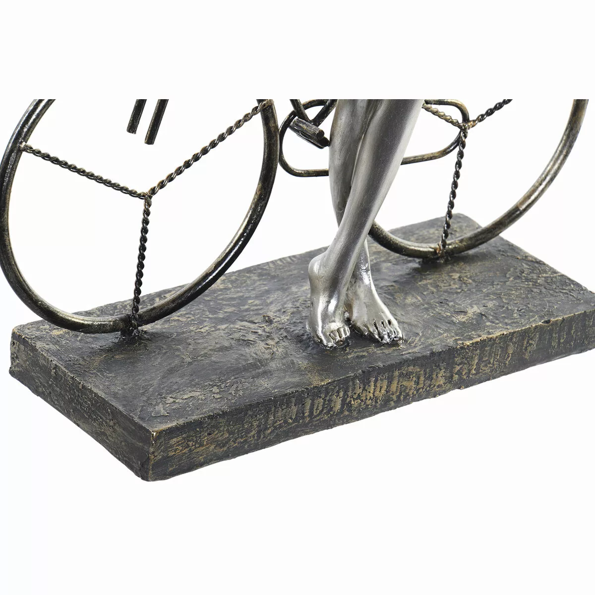 Deko-figur Dkd Home Decor Damen Silberfarben Fahrrad Metall Harz (27,5 X 9, günstig online kaufen